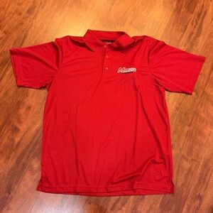 red size large Marist Admissions collared button down tee